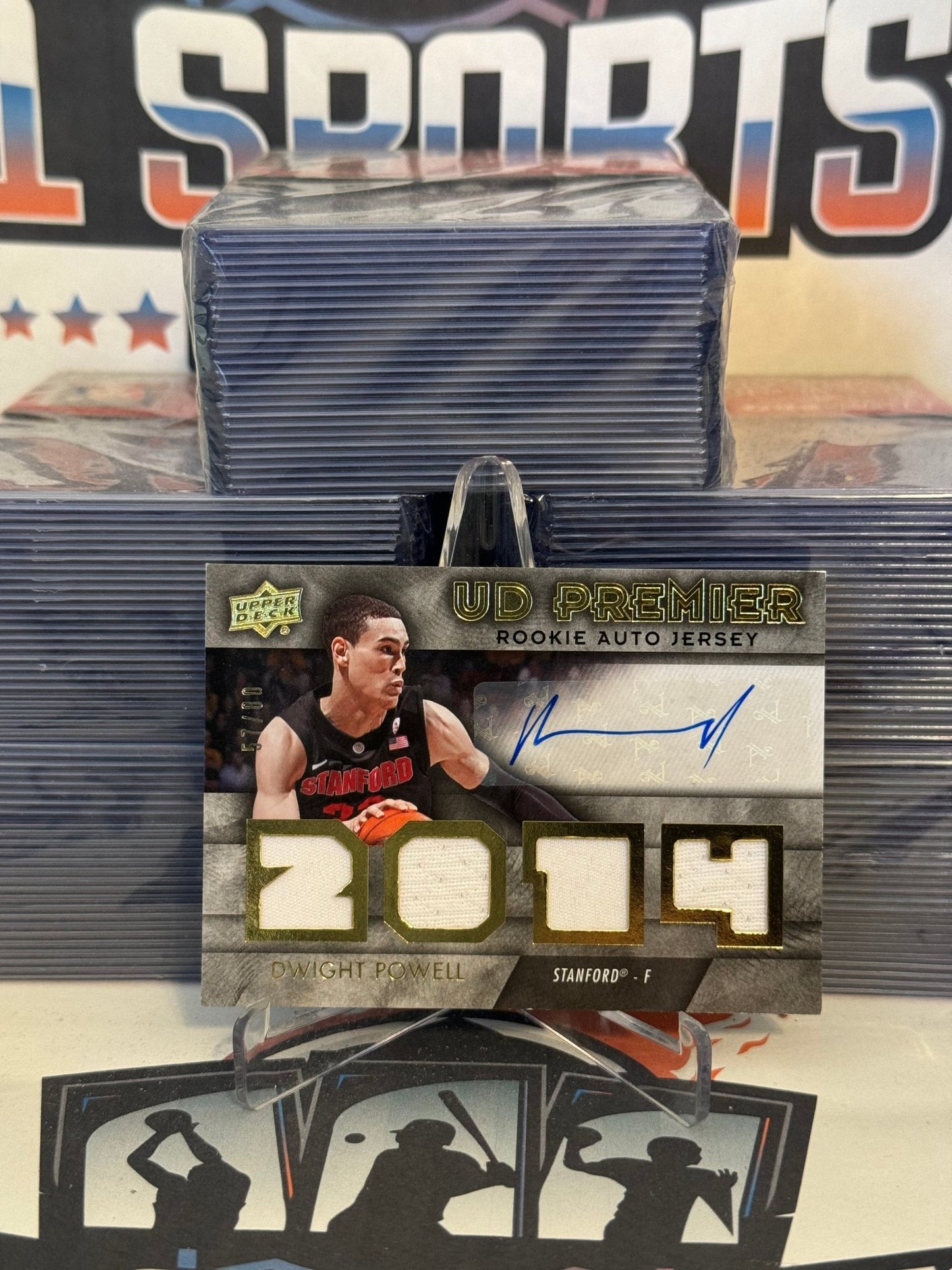 2014 Upper Deck (Premier Rookie Jersey Relic Auto 57/80) Dwight Powell #5