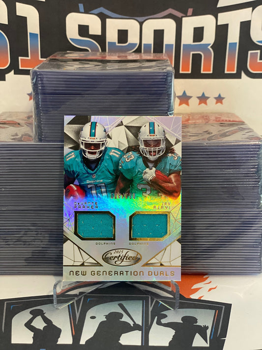 2015 Panini Certified (New Generation Duals Relic 518/799) DeVante Parker & Jay Ajayi #NG-MIA