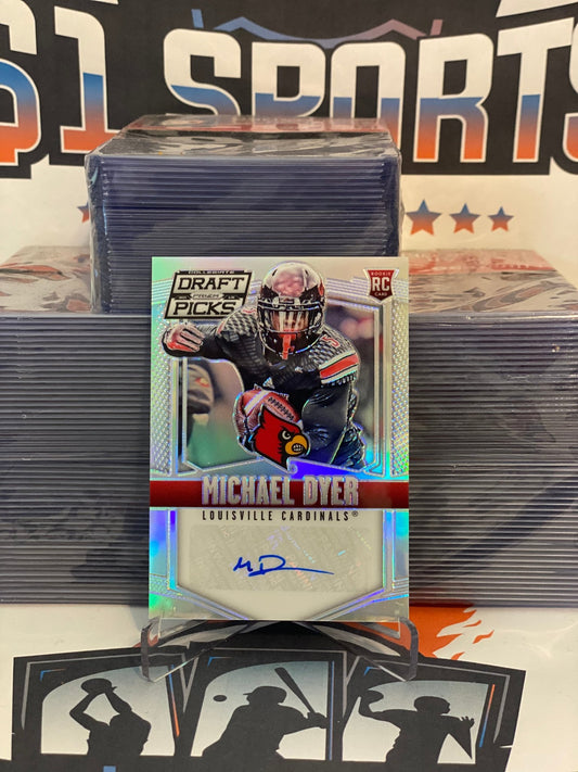2015 Panini Prizm Draft Picks (Silver Prizm, Auto) Michael Dyer #225