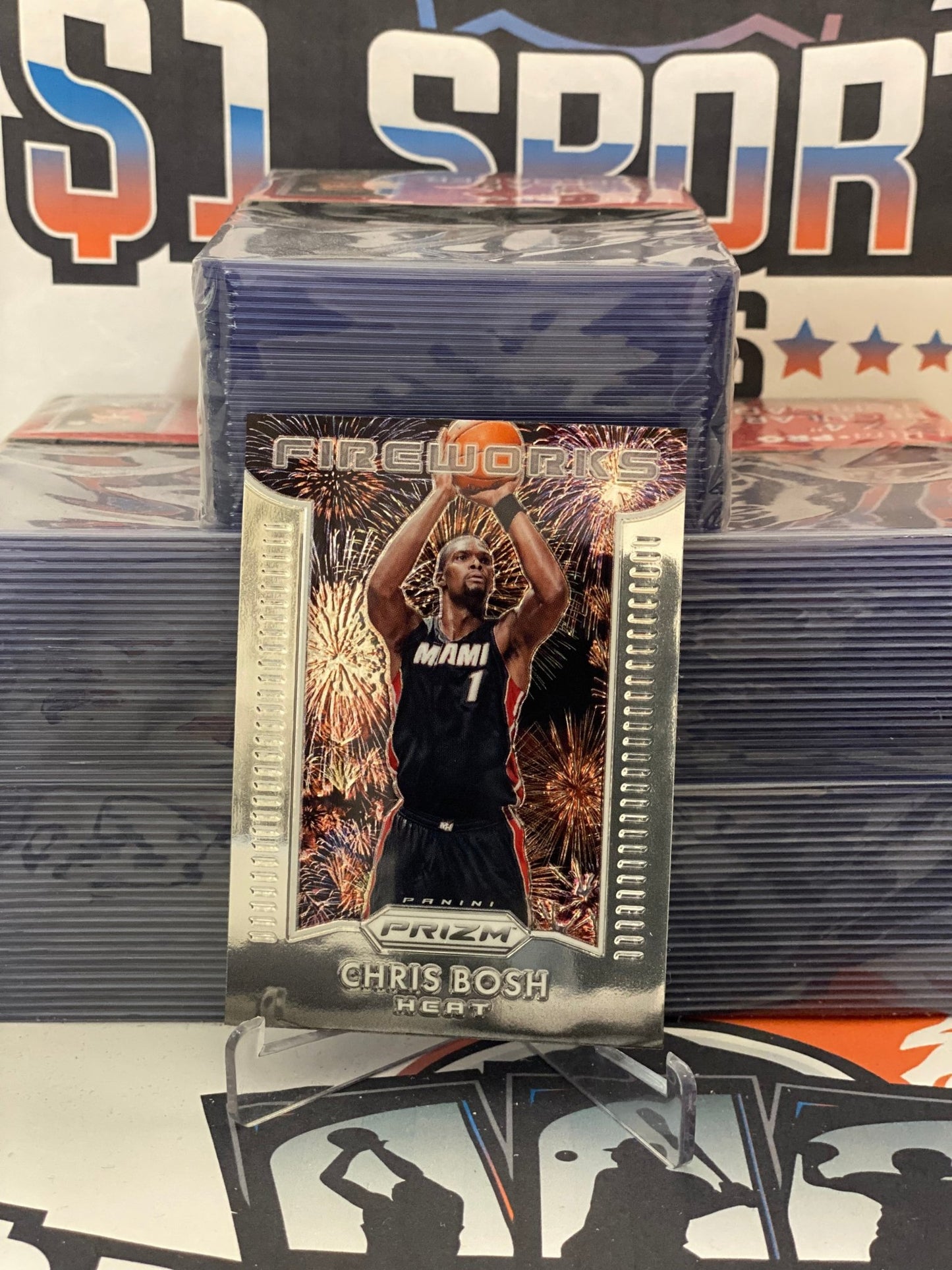 2015 Panini Prizm (Fireworks) Chris Bosh #17