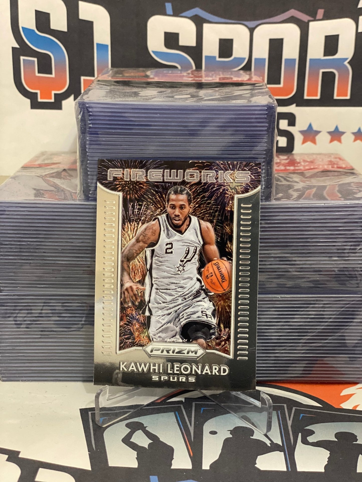 2015 Panini Prizm (Fireworks) Kawhi Leonard #30