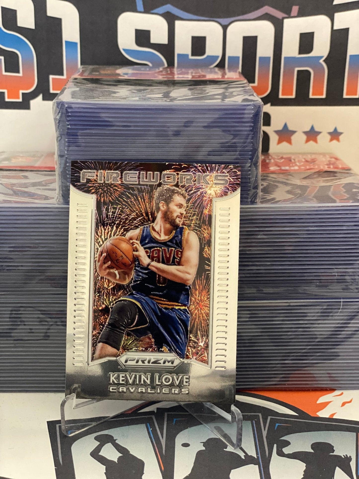 2015 Panini Prizm (Fireworks) Kevin Love #31