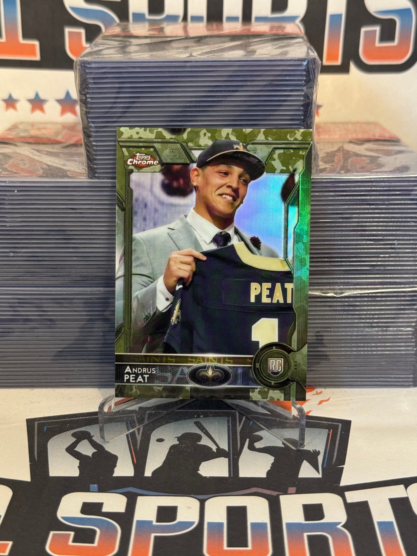 2015 Topps Chrome (Camo Refractor 215/499) Andrius Peat Rookie #133