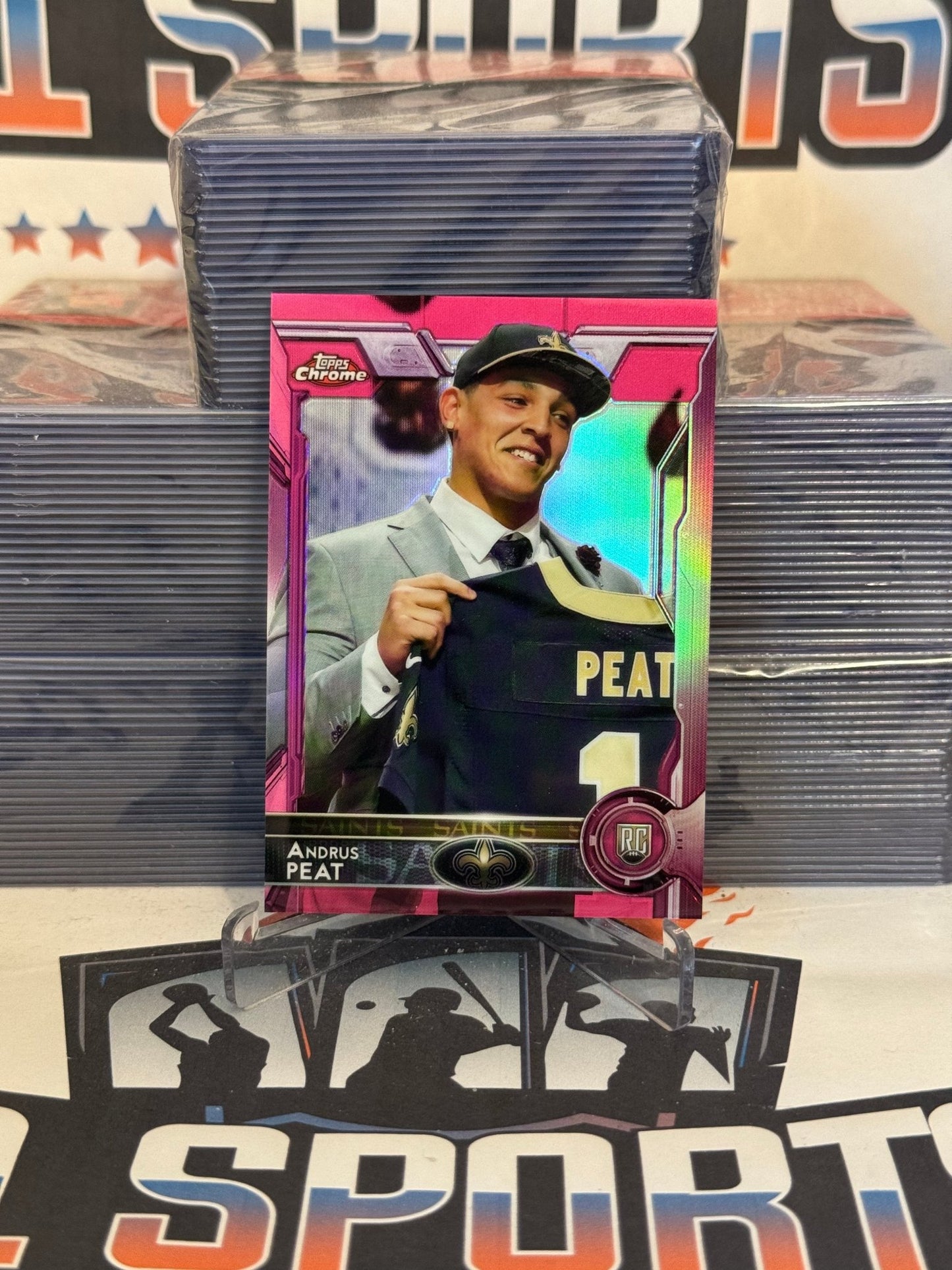 2015 Topps Chrome (Pink Refractor 67/399) Andrius Peat Rookie #133