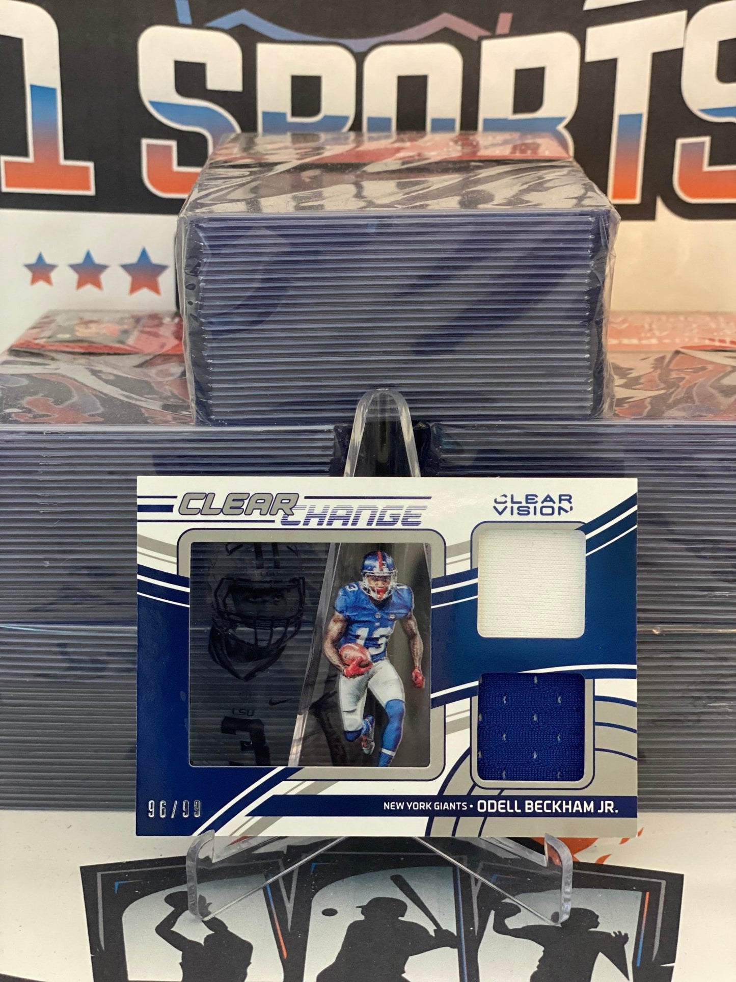 2016 Panini Clear Vision (Clear Change Dual Patch Relic 96/99) Odell Beckham Jr. #7