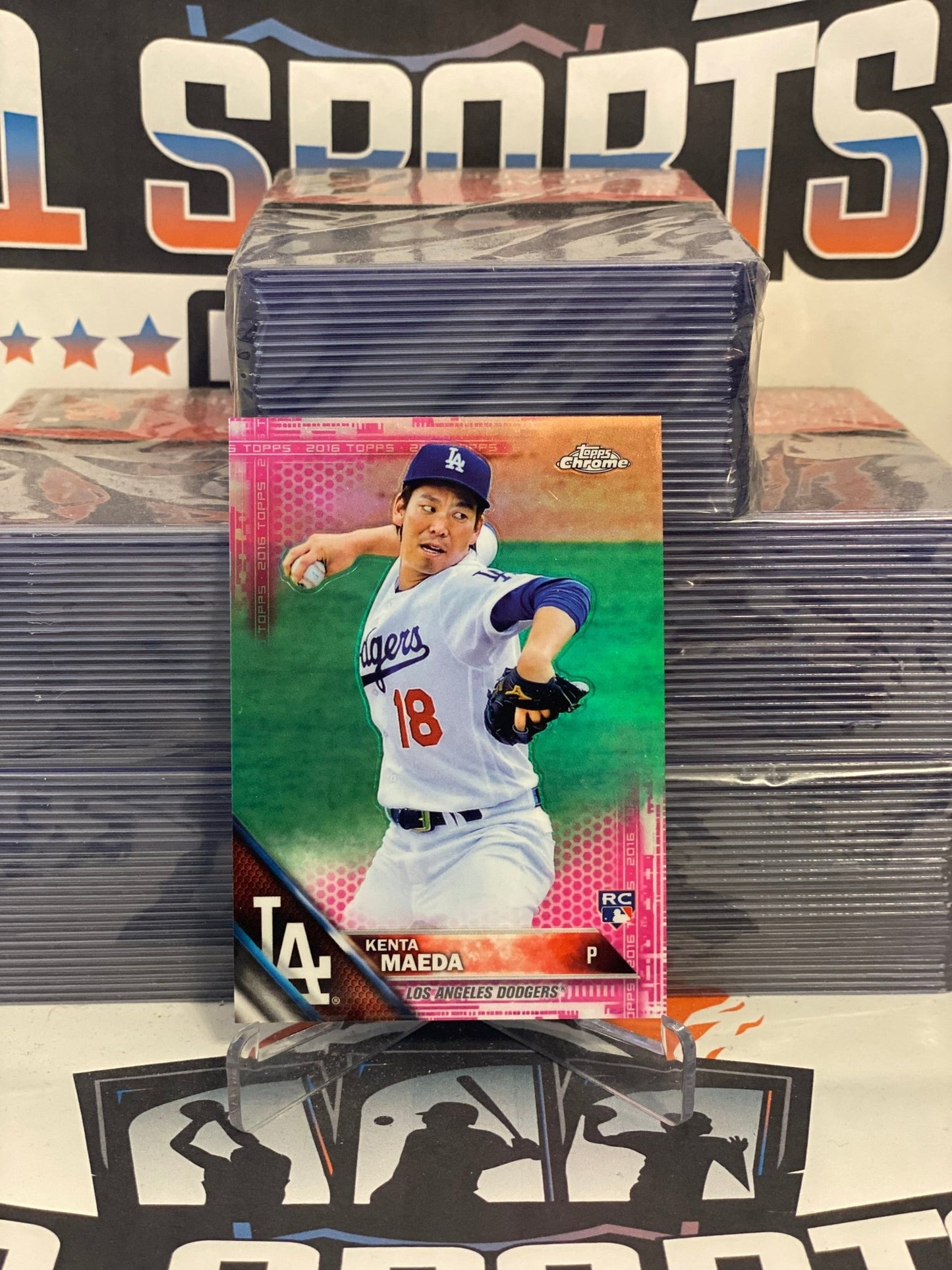 2016 Topps Chrome (Pink Refractor) Kenta Maeda Rookie #92