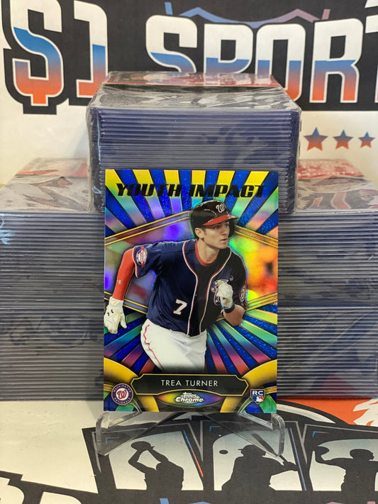2016 Topps Chrome (Youth Impact) Trea Turner Rookie #YI-8