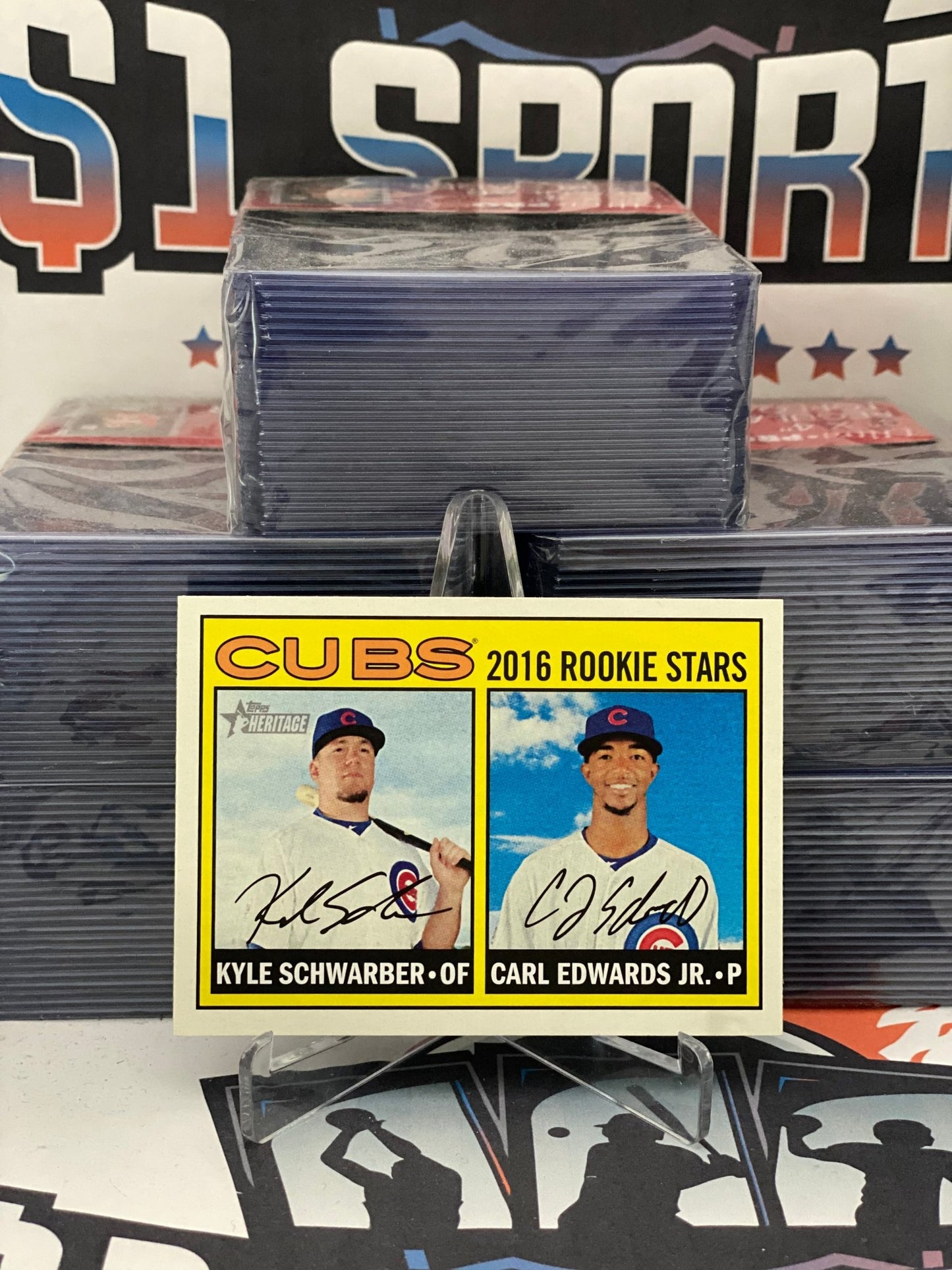 2016 Topps Heritage (Rookie Stars) Kyle Schwarber & Carl Edwards Jr. #161