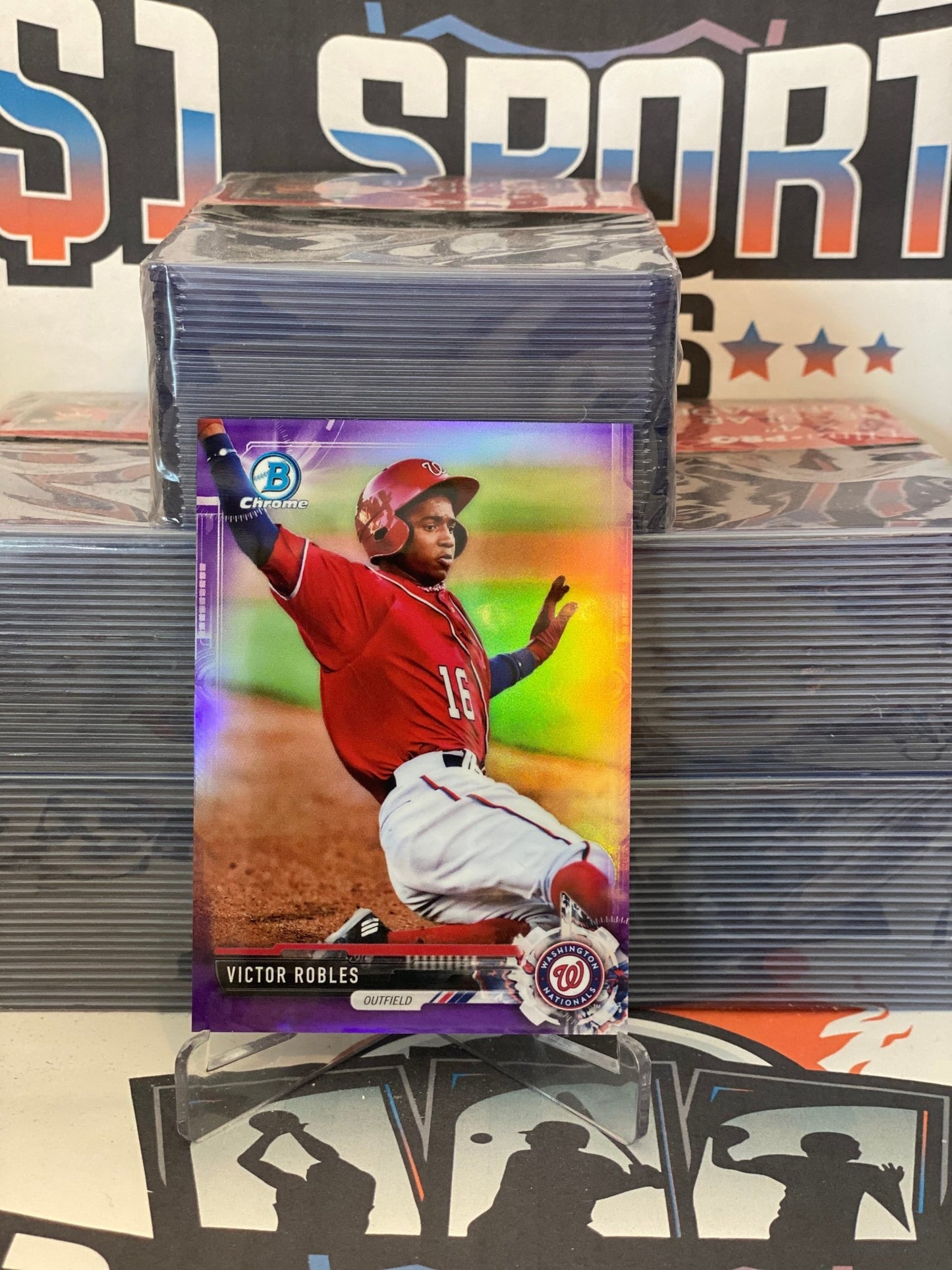 2017 Bowman Chrome Prospects (Purple Refractor 169/250) Victor Robles #BCP219