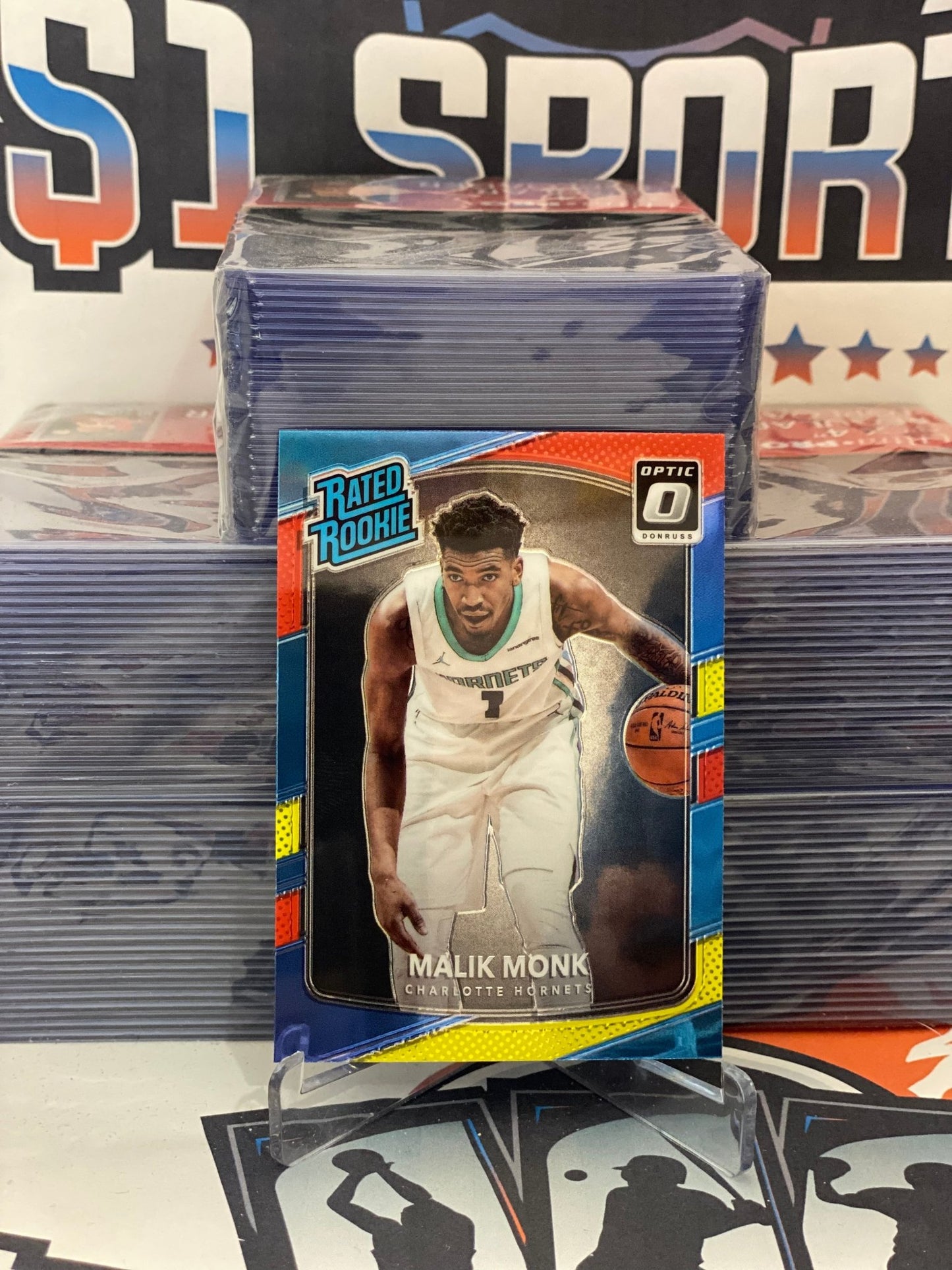 2017 Donruss Optic (Mega Red Yellow, Rated Rookie) Malik Monk #190