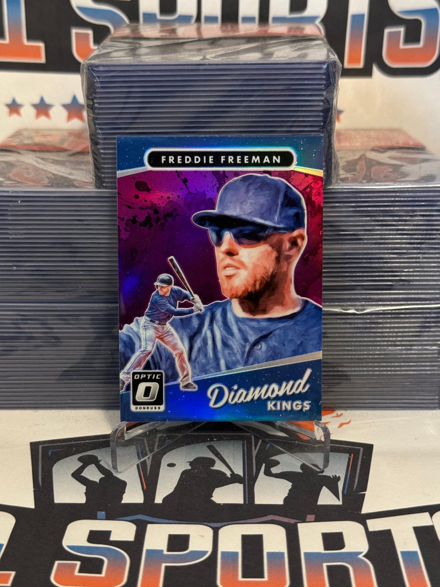 2017 Donruss Optic (Purple Prizm, Diamond Kings) Freddie Freeman #2