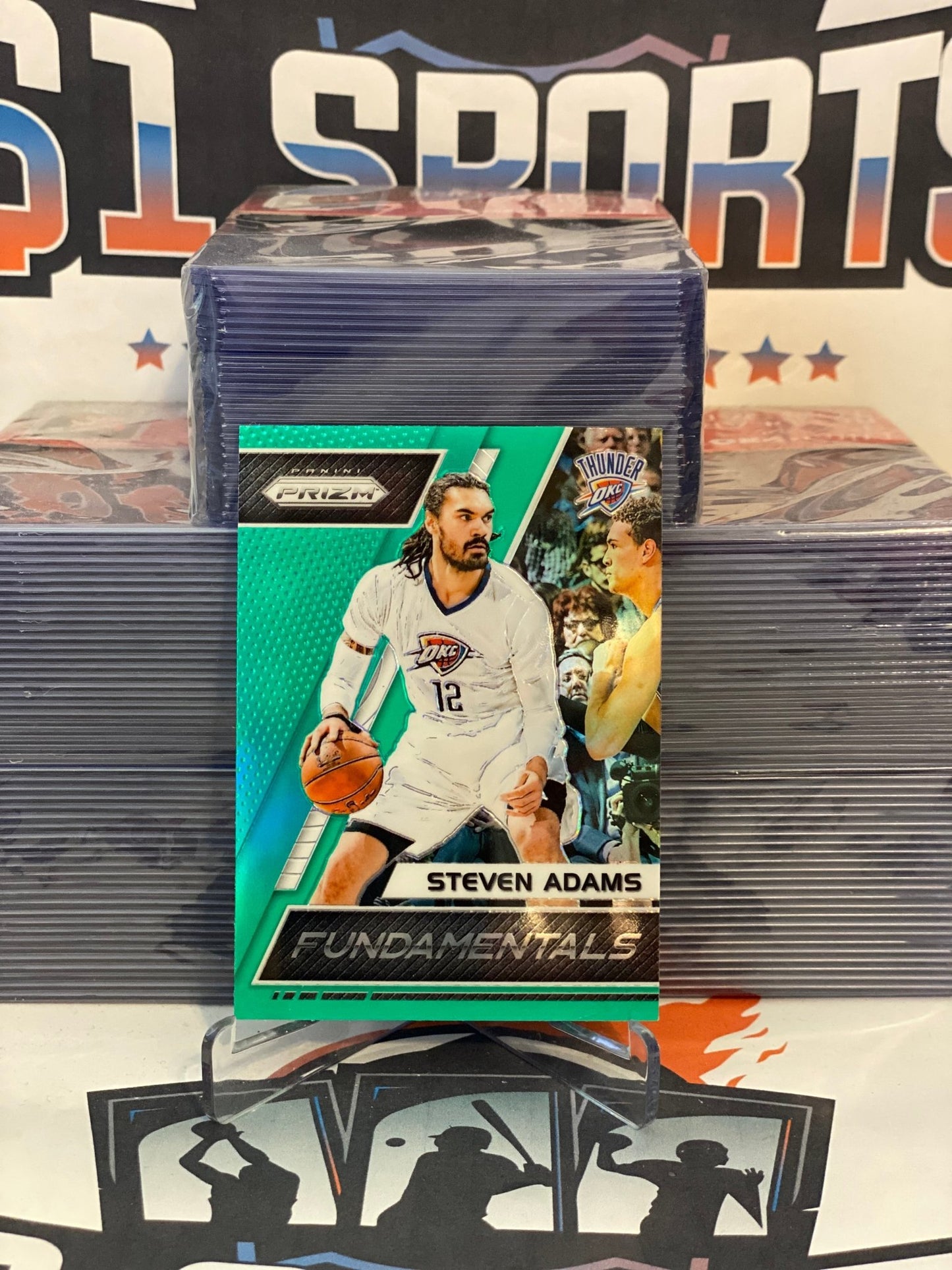 2017 Panini Prizm (Green Prizm, Fundamentals) Steven Adams #39