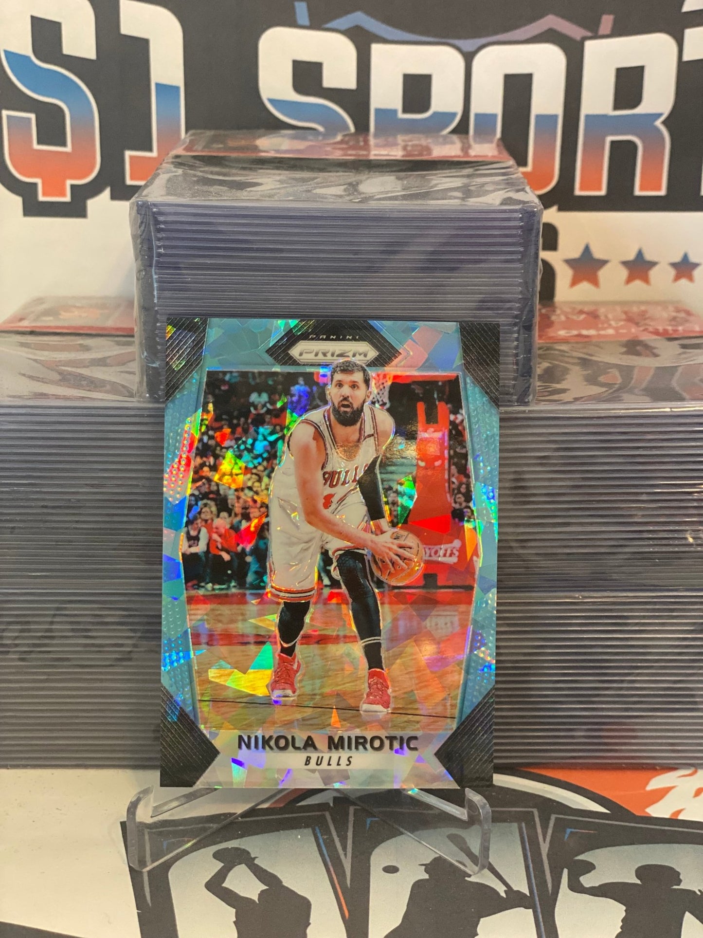 2017 Panini Prizm (Light Blue Ice Prizm 98/99) Nikola Mirotic #248
