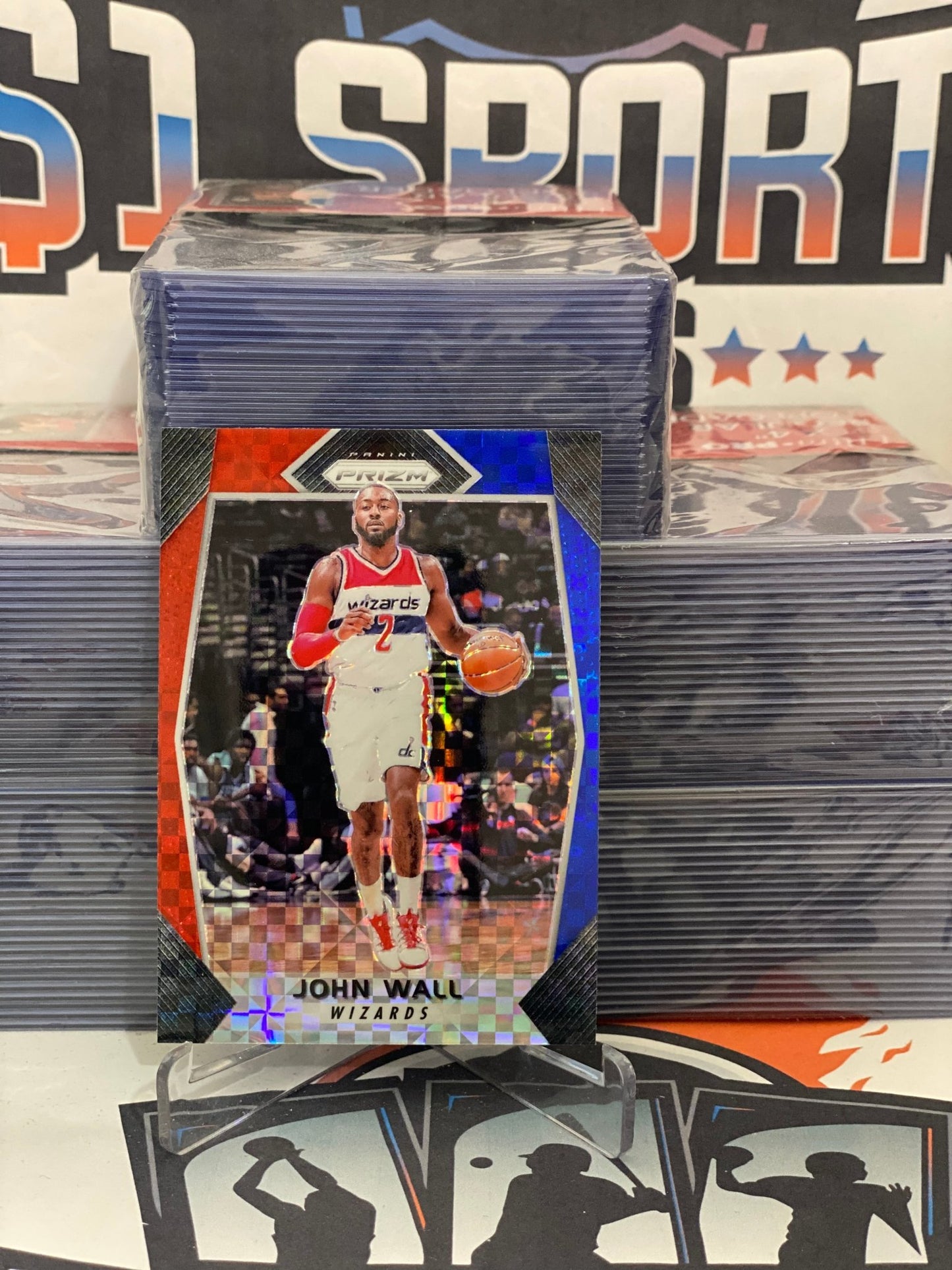 2017 Panini Prizm (Red White Blue Prizm) John Wall #131