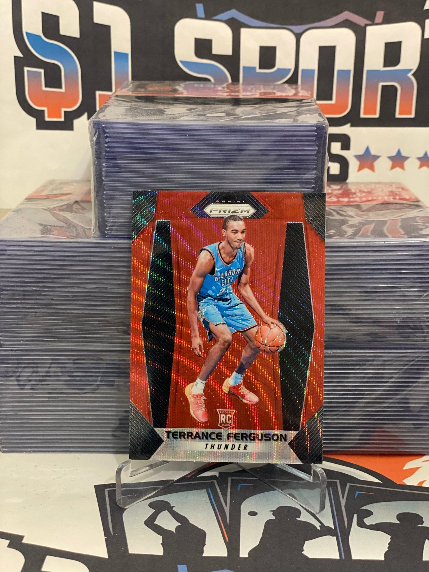 2017 Panini Prizm (Ruby Wave Prizm) Terrance Ferguson Rookie #267