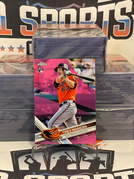 2017 Topps Chrome (Pink Refractor) Trey Mancini Rookie #47