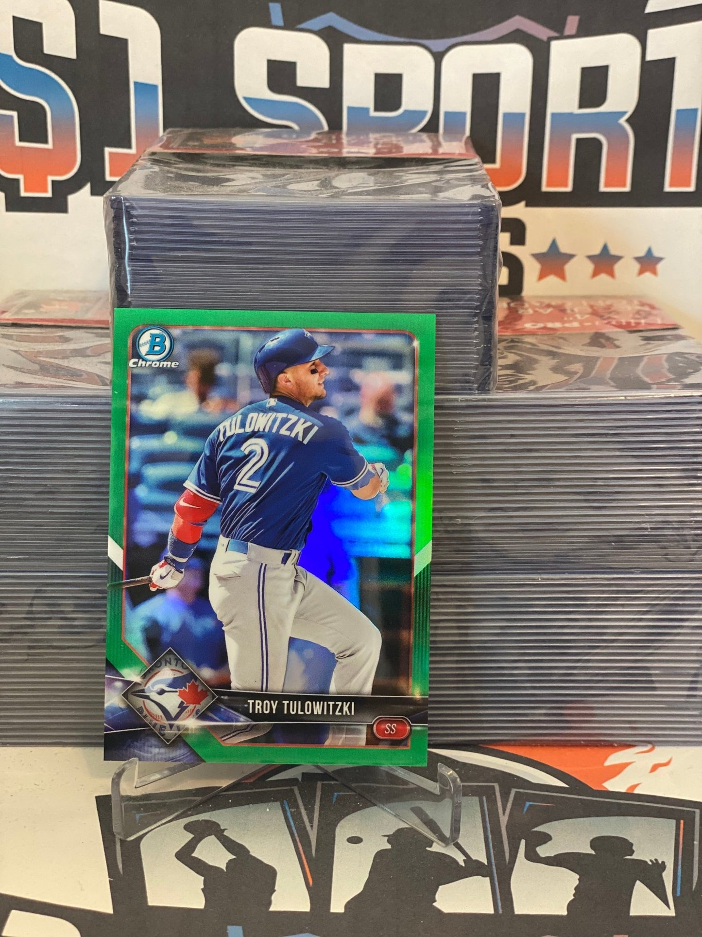 2018 Bowman Chrome (Green 06/99) Troy Tulowitzki #91