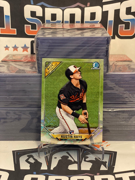 2018 Bowman Chrome (Mega Refractor, Rookie of the Year Favorite) Austin Hays #ROYF-AH