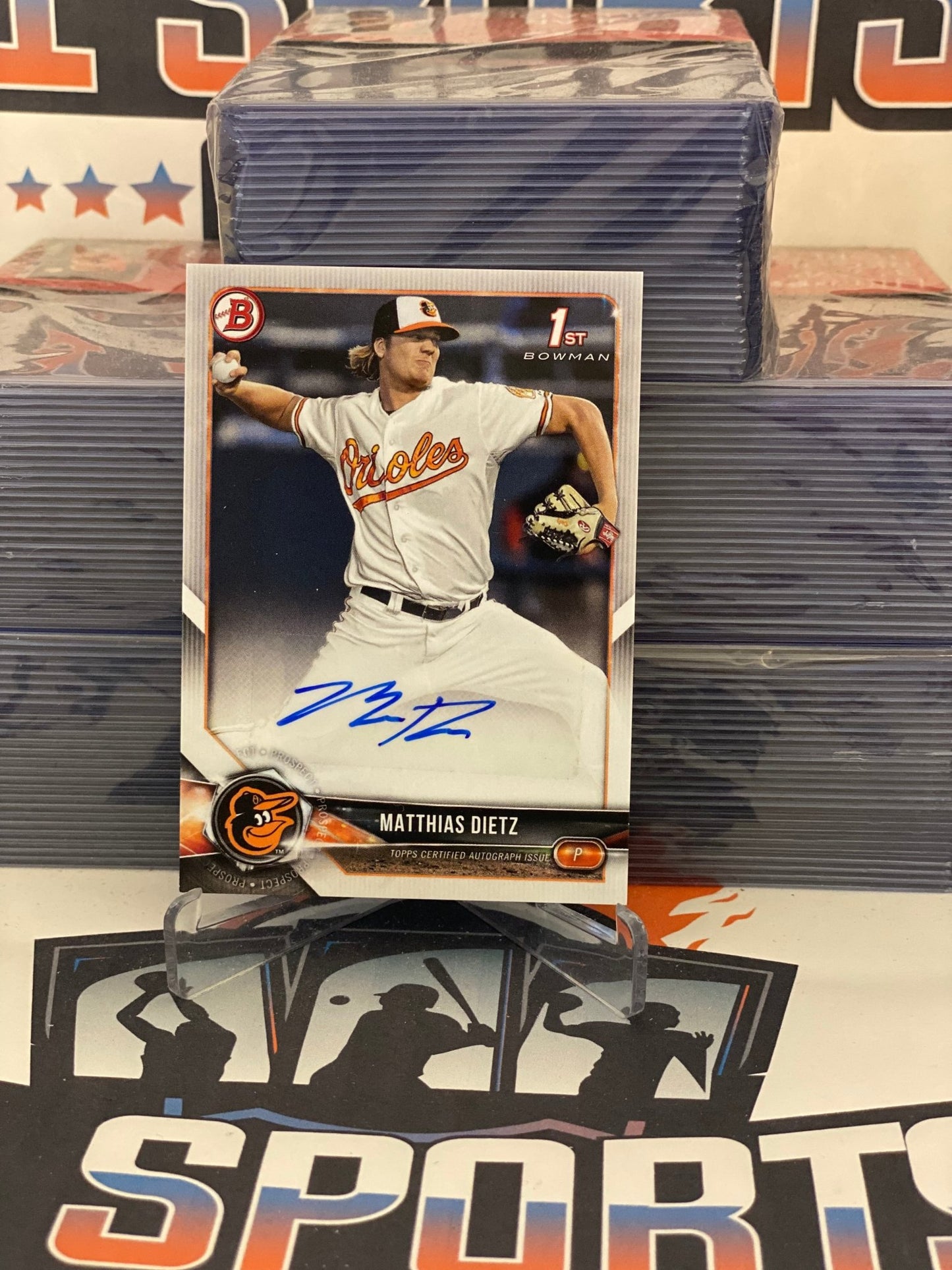 2018 Bowman Prospects (Auto, 1st Bowman) Matthias Dietz #PA-MD