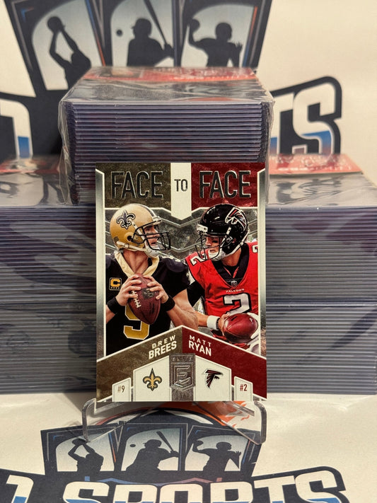 2018 Donruss Elite (Face to Face 284/299) Drew Brees & Matt Ryan #F2F-5