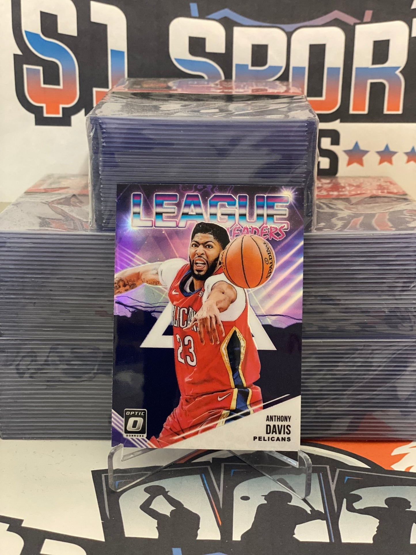 2018 Donruss Optic (Holo Prizm, League Leaders) Anthony Davis #5