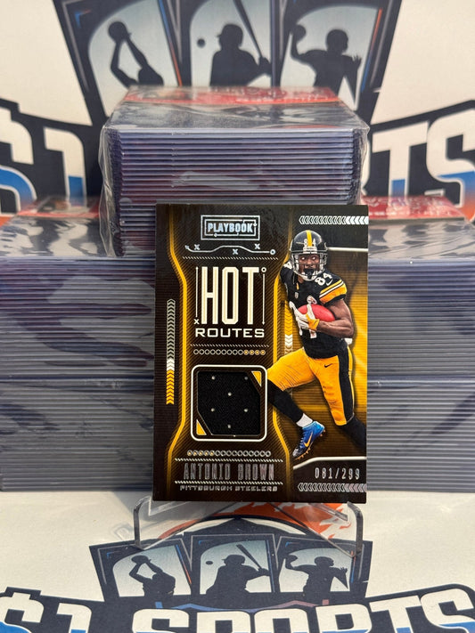 2018 Panini Playbook (Hot Routes Relic 81/299) Antonio Brown #HR-6