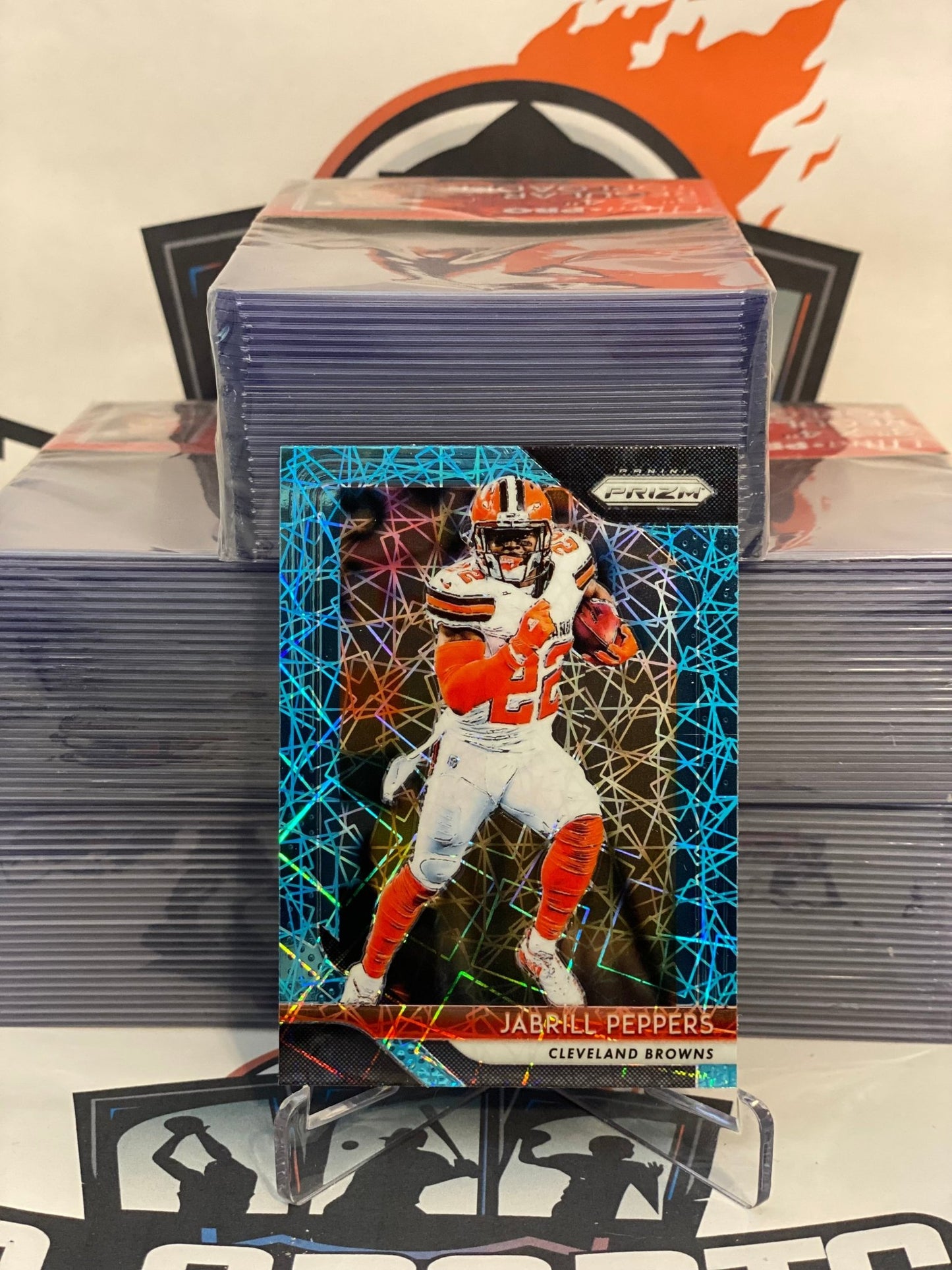 2018 Panini Prizm (Blue Lazer) Jabrill Peppers #151