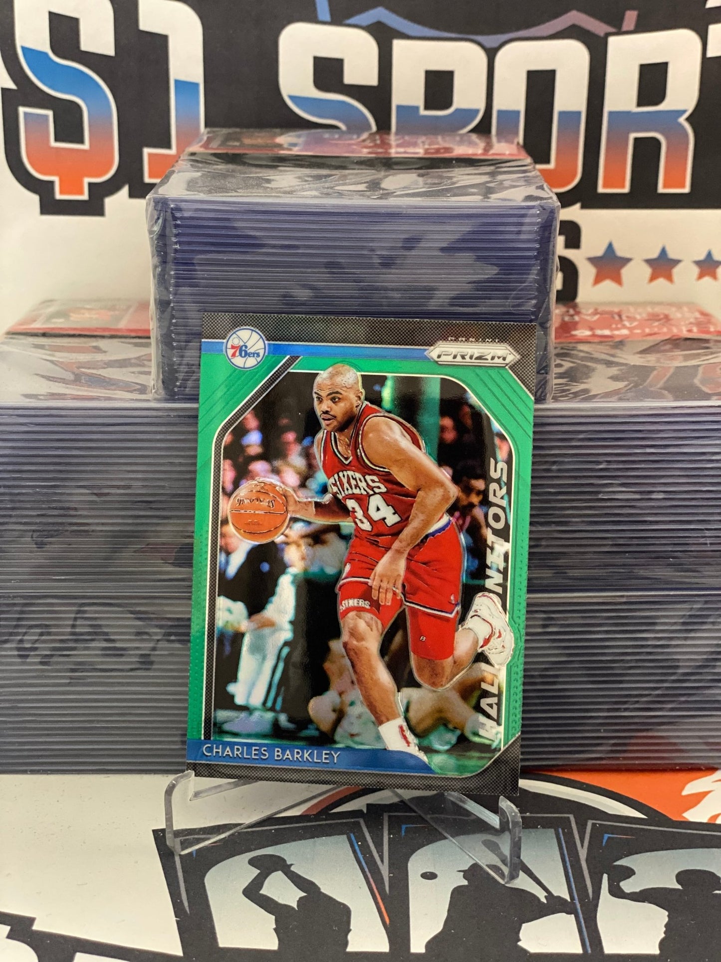 2018 Panini Prizm (Green Prizm, Hall Monitors) Charles Barkley #3