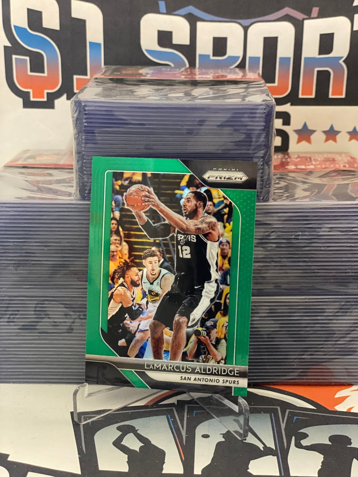 2018 Panini Prizm (Green Prizm) LaMarcus Aldridge #291