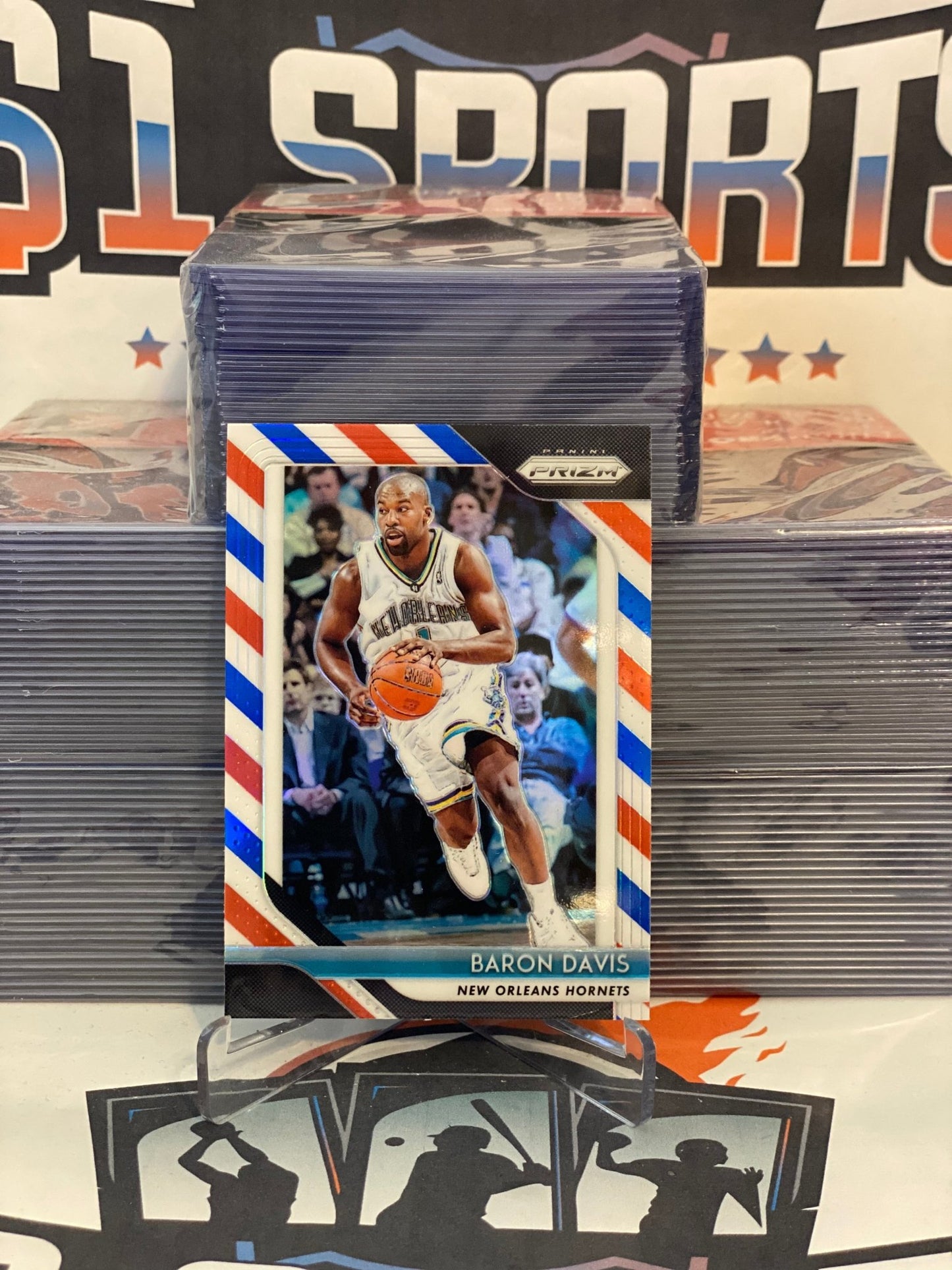 2018 Panini Prizm (Red White Blue Prizm) Baron Davis #215