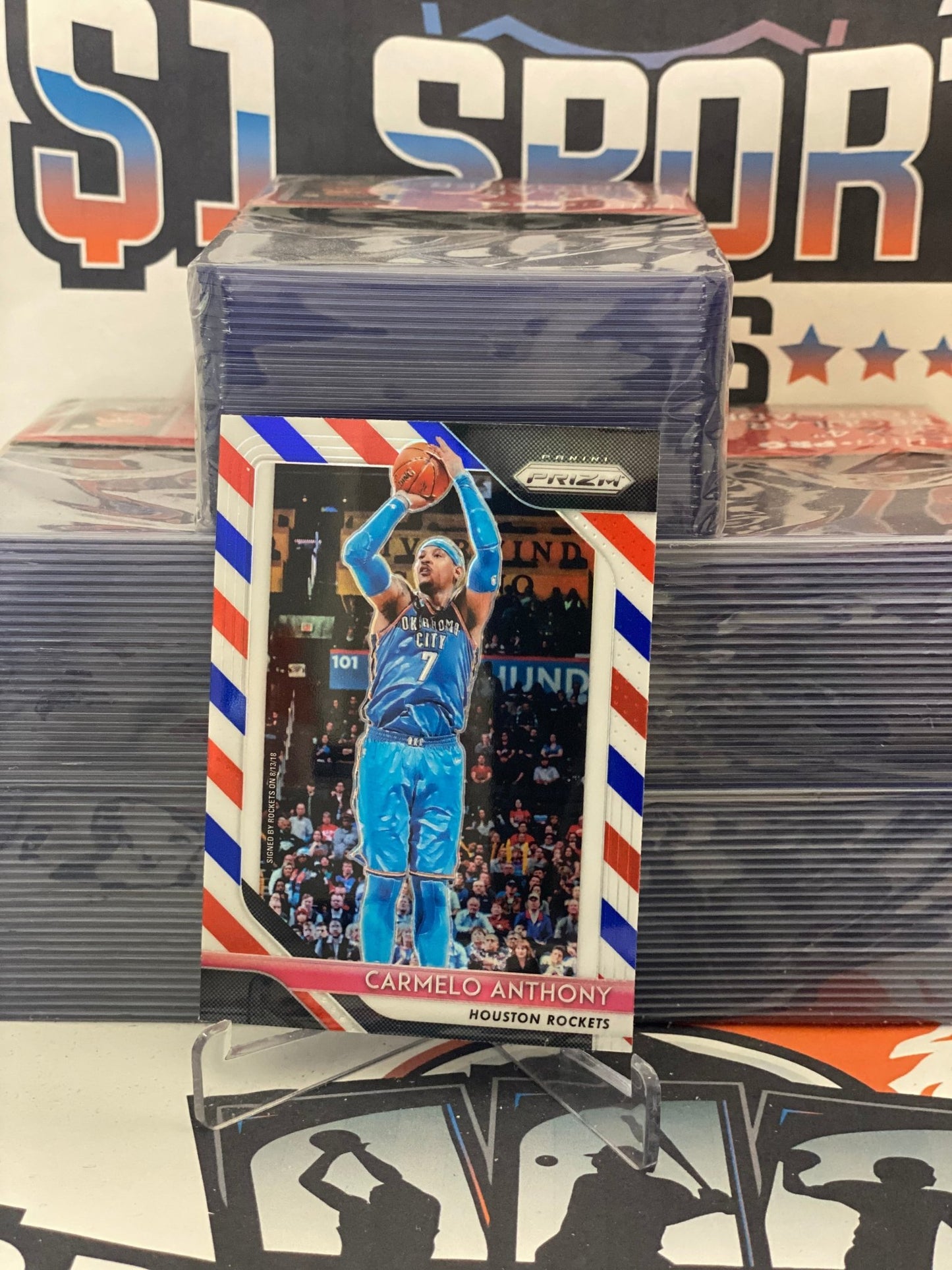 2018 Panini Prizm (Red White Blue Prizm) Carmelo Anthony #59