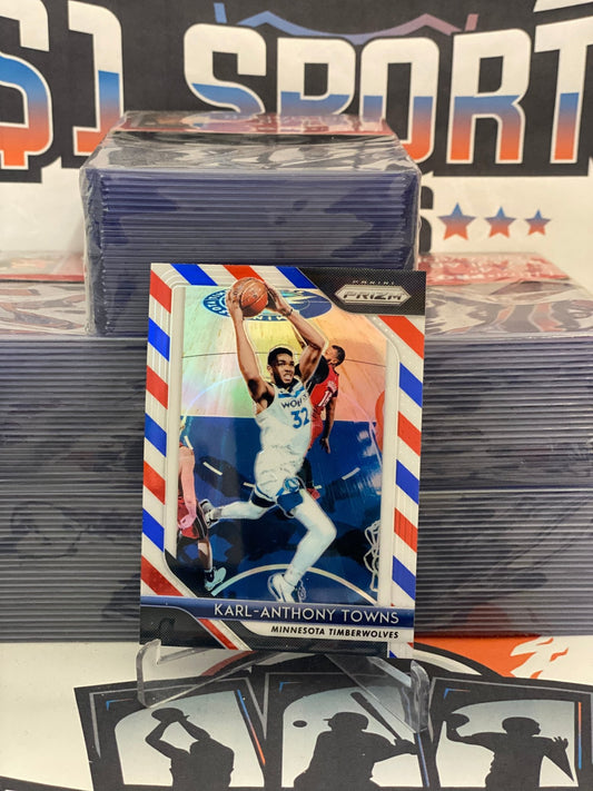 2018 Panini Prizm (Red White Blue Prizm) Karl-Anthony Towns #107