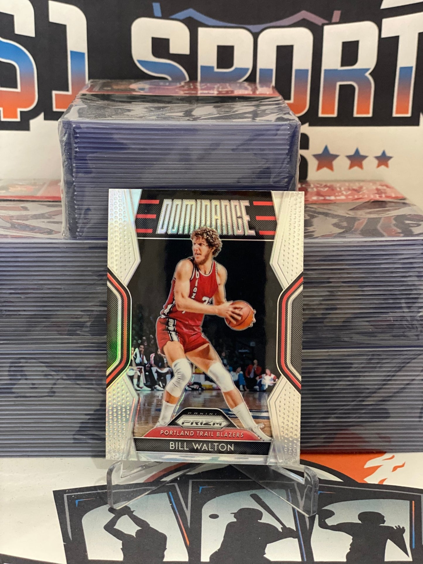 2018 Panini Prizm (Silver Prizm, Dominance) Bill Walton #25