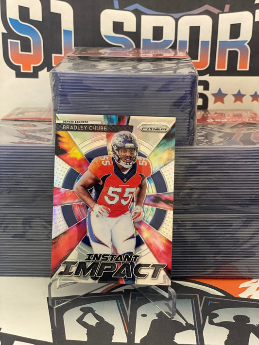 2018 Panini Prizm (Silver Prizm, Instant Impact) Bradley Chubb #II-4