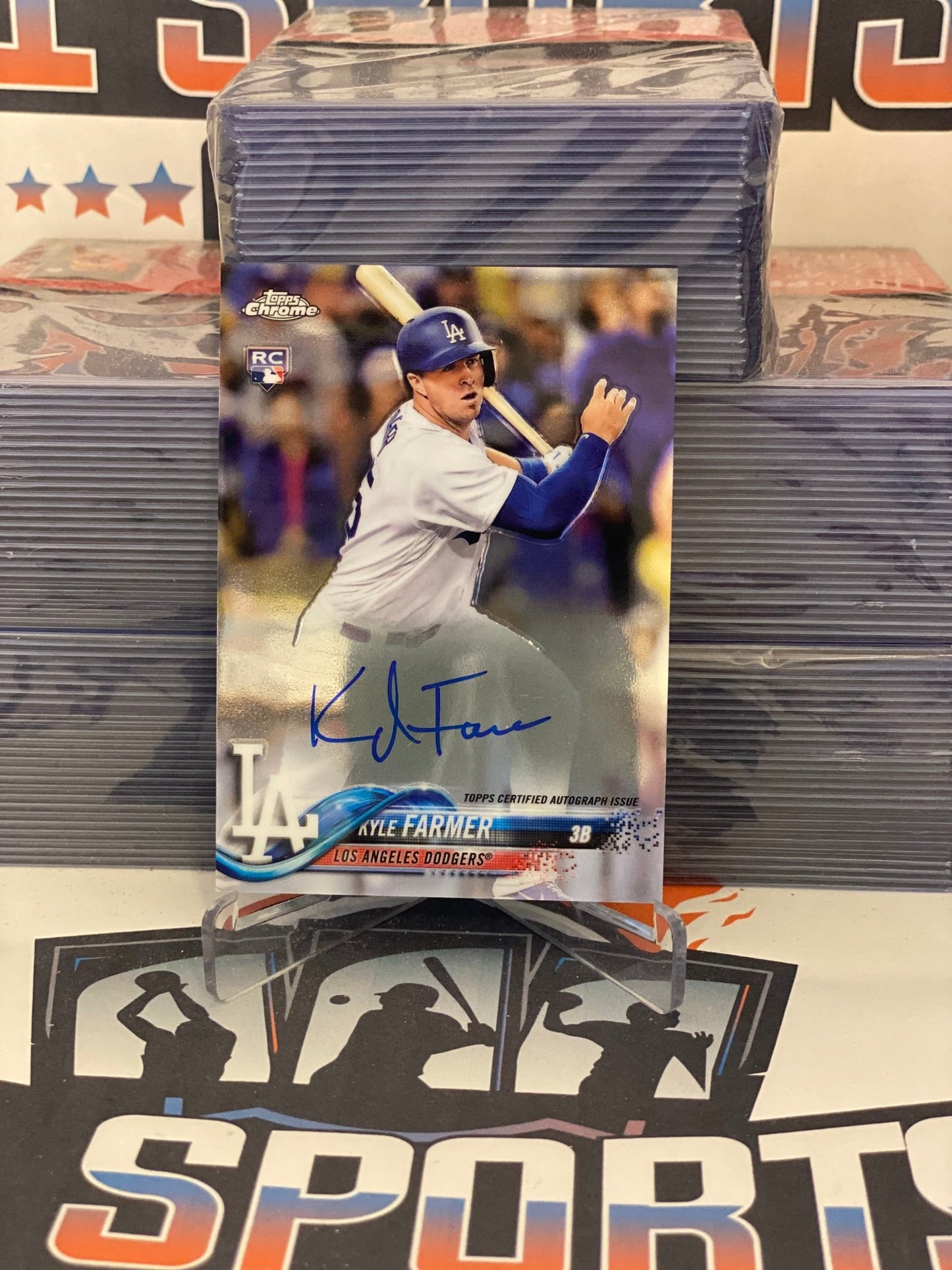 2018 Topps Chrome (Auto) Kyle Farmer Rookie #RA-KR