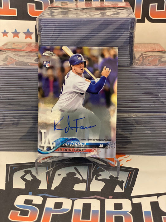 2018 Topps Chrome (Auto) Kyle Farmer Rookie #RA-KR
