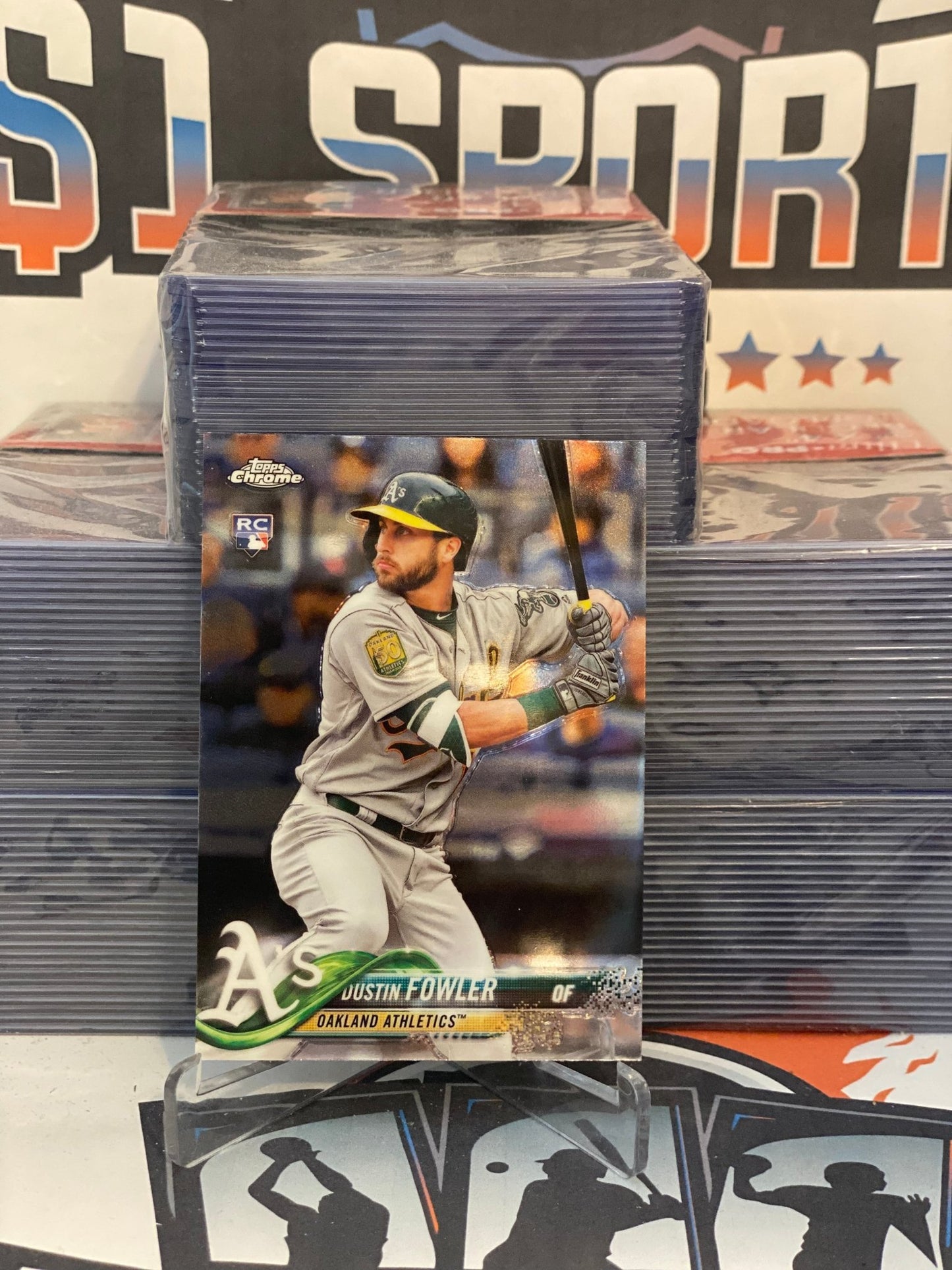 2018 Topps Chrome Update (Holiday) Dustin Fowler Rookie #HMT13