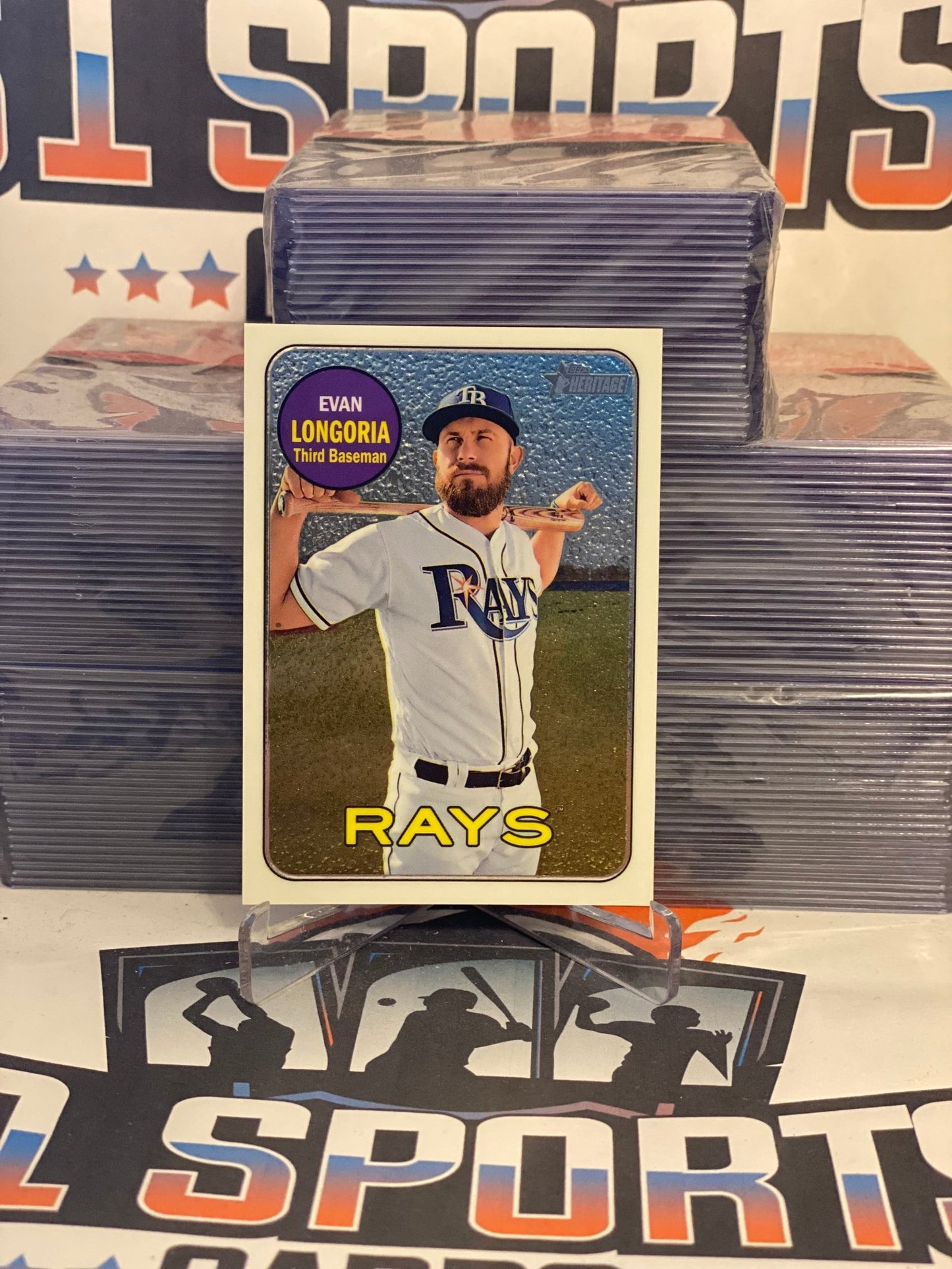 2018 Topps Heritage (Chrome 475/999) Evan Longoria #THC-397