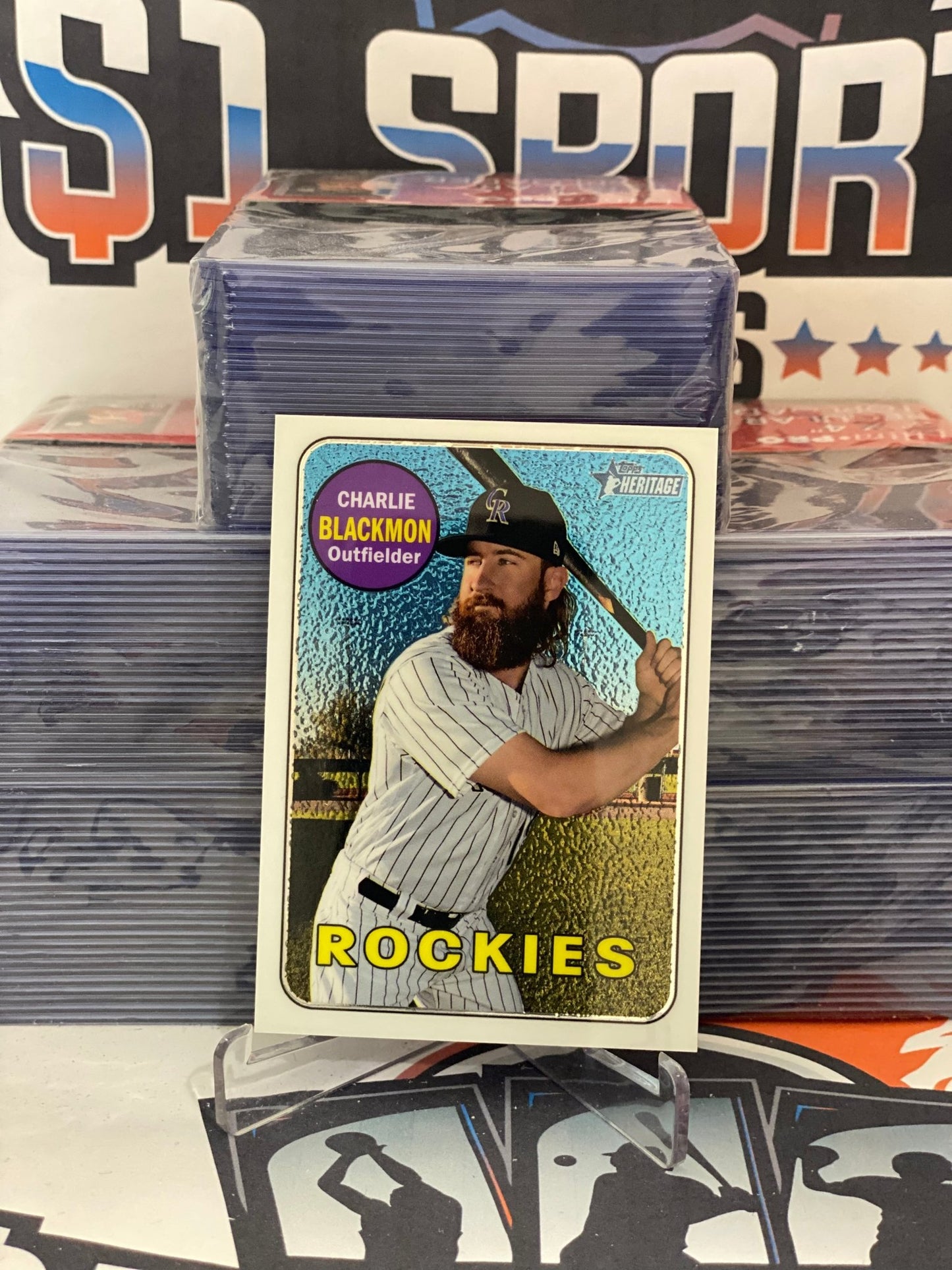 2018 Topps Heritage (Chrome 535/999) Charlie Blackmon #THC-24
