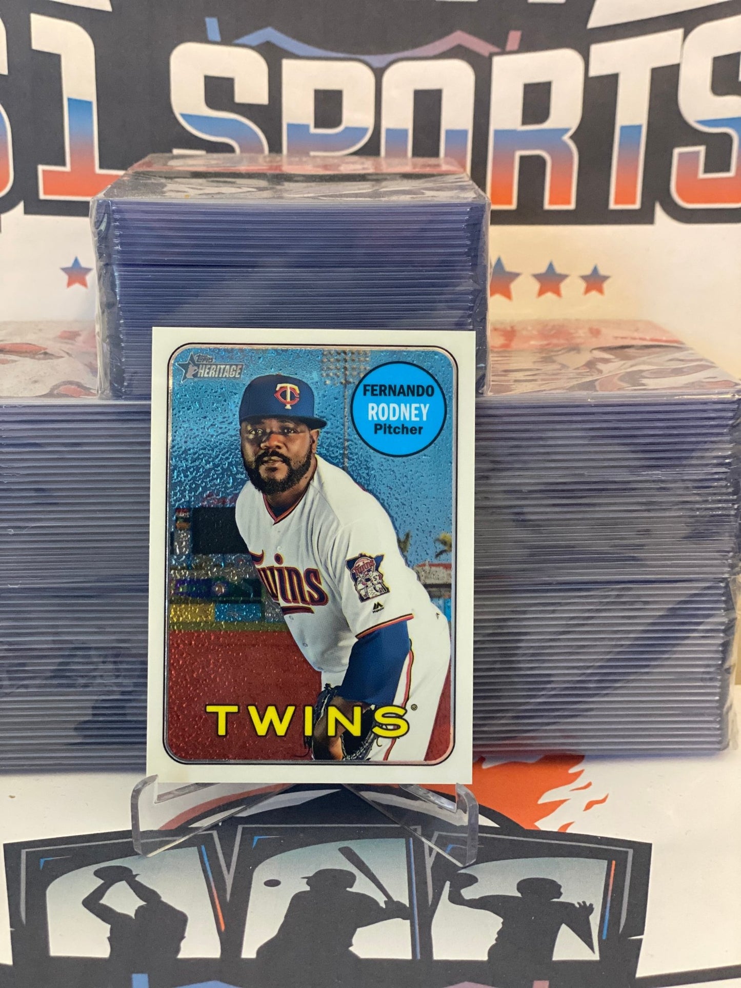 2018 Topps Heritage (Chrome 576/999) Fernando Rodney #THC-544