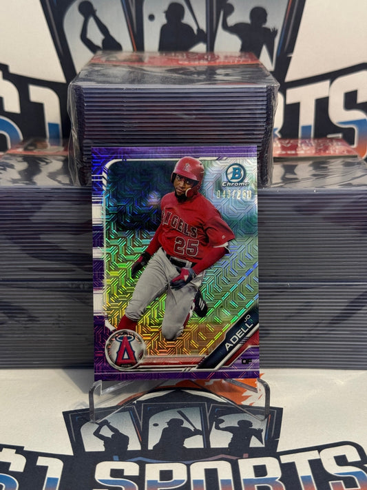 2019 Bowman Chrome Prospects (Purple Mojo Refractor 43/250) Jo Adell #BCP-4