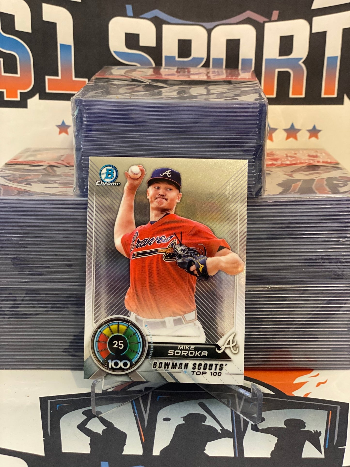 2019 Bowman Chrome (Top 100) Mike Soroka #BTP-25