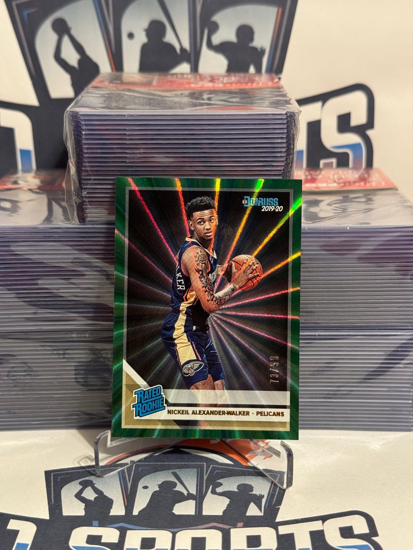 2019 Donruss (Green Flood, Rated Rookie 73/99) Nickeil Alexander-Walker #216