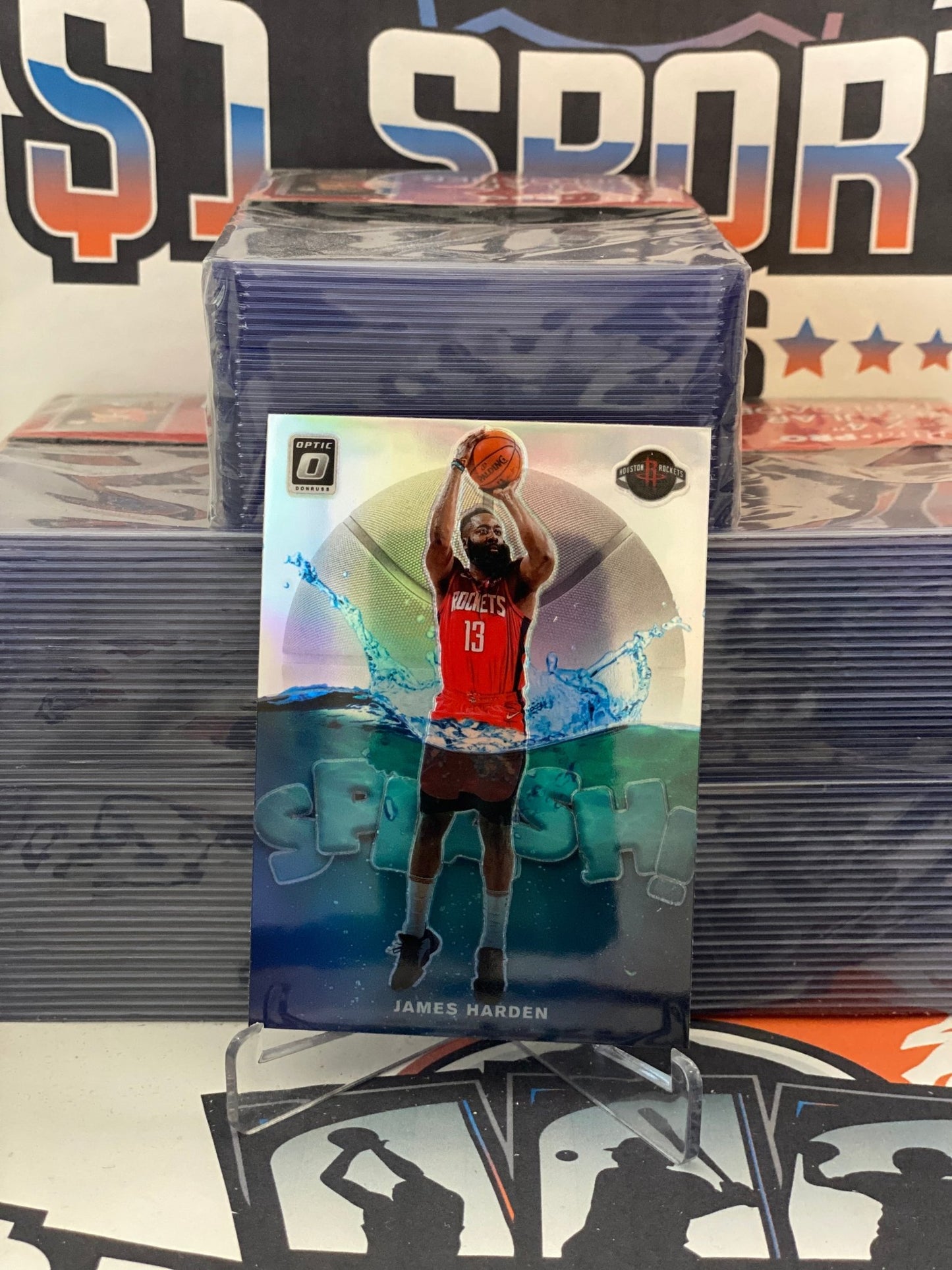 2019 Donruss Optic (Holo Prizm, Splash!) James Harden #1