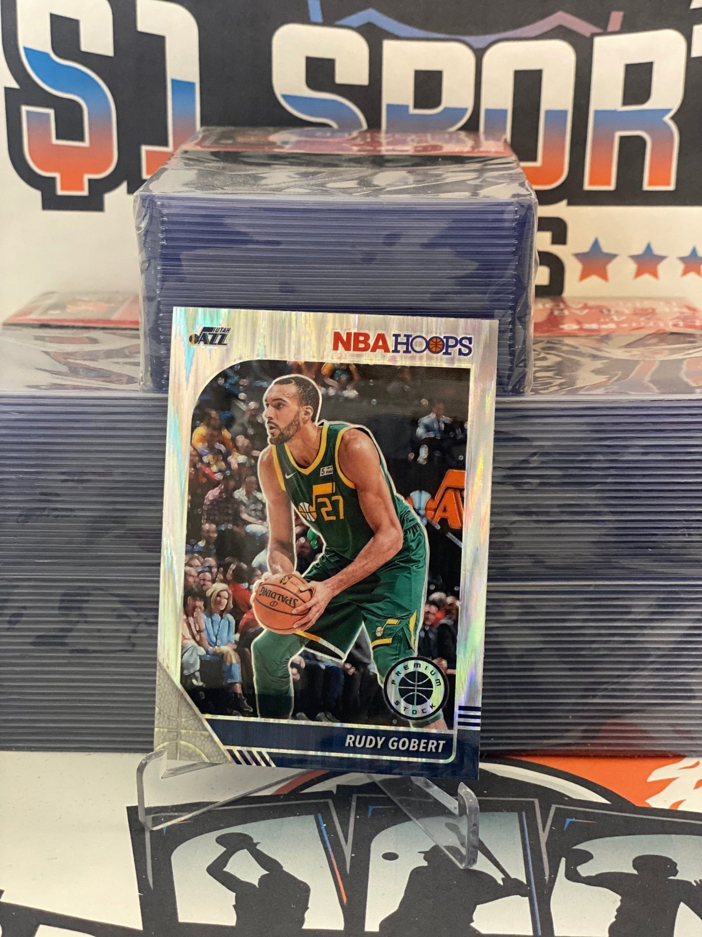 2019 Hoops Premium Stock (Flash Prizm) Rudy Gobert #187