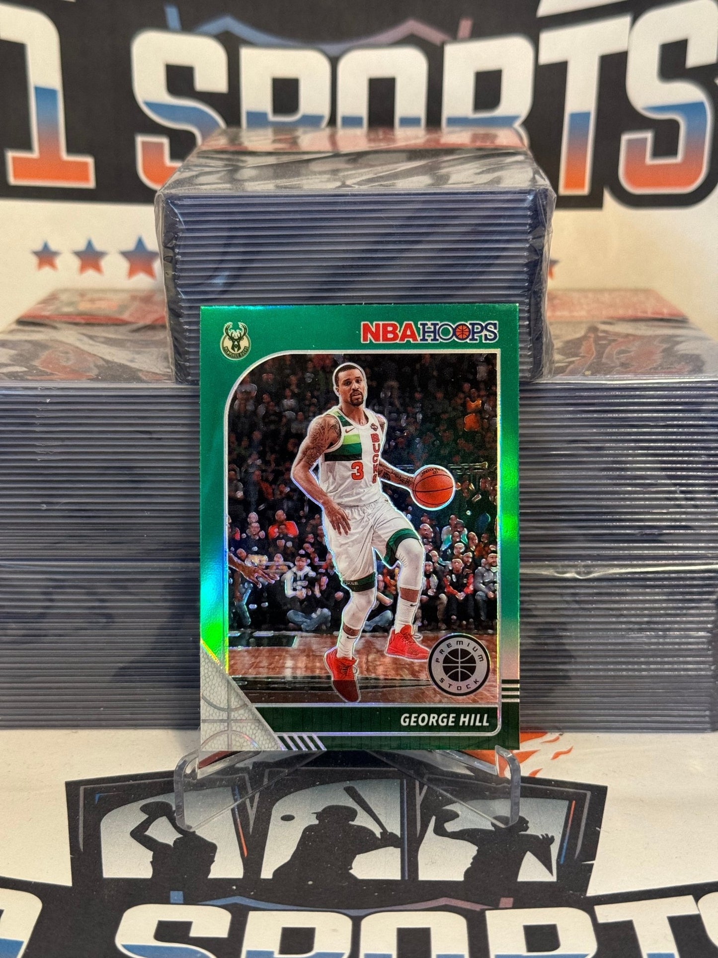 2019 Hoops Premium Stock (Green Prizm) George Hill #93