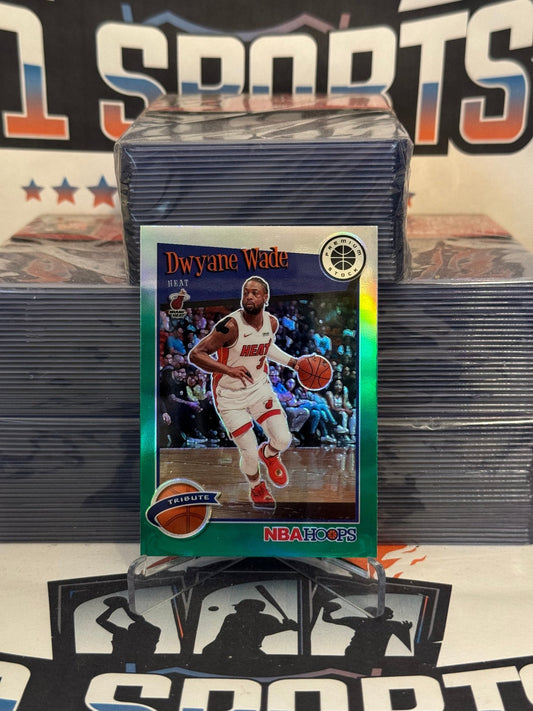 2019 Hoops Premium Stock (Green Prizm, Tribute) Dwyane Wade #287