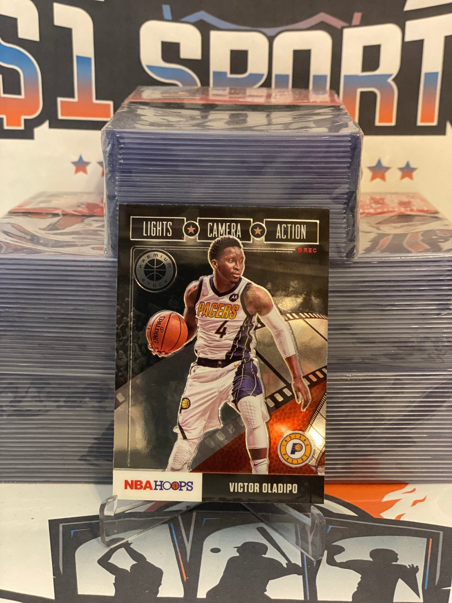 2019 Hoops Premium Stock (Lights, Camera, Action) Victor Oladipo #7