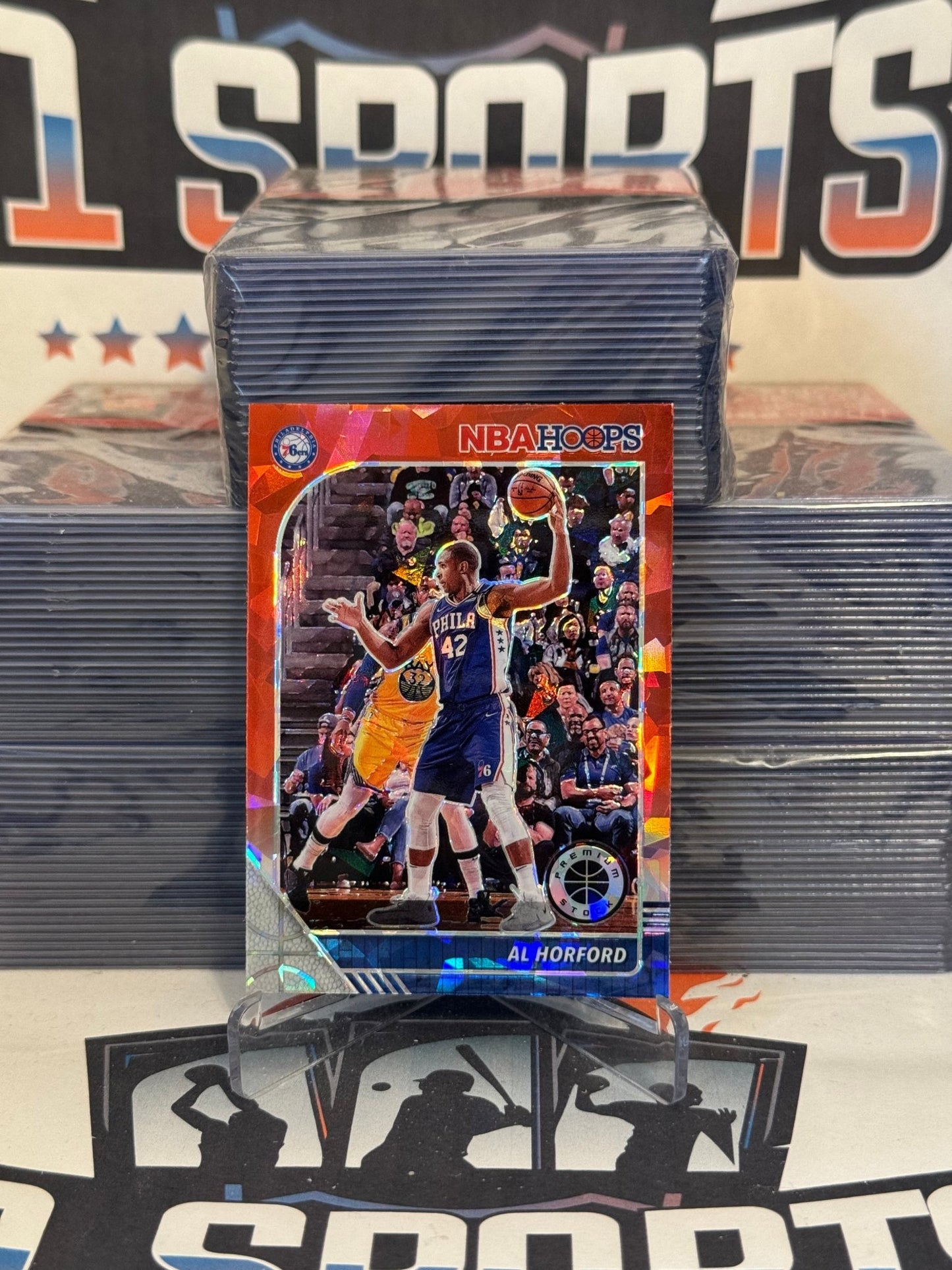 2019 Hoops Premium Stock (Red Cracked Ice Prizm) Al Horford #260