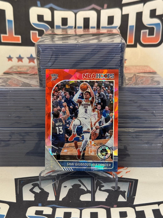 2019 Hoops Premium Stock (Red Cracked Ice Prizm) Shai Gilgeous-Alexander #80